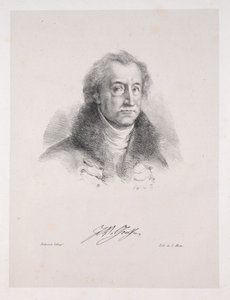 Kuvitukset Faustille: Frontispiece - Johann Wolfgang von Goethen muotokuva tekijältä Eugène Delacroix