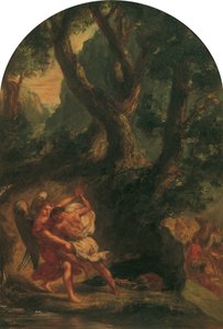 Jaakob painii enkelin kanssa tekijältä Eugène Delacroix