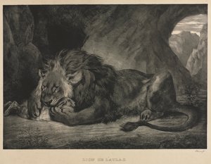 Atlasvuorten leijona tekijältä Eugène Delacroix