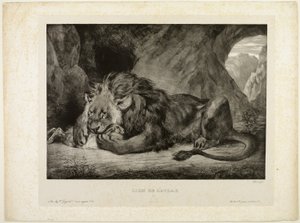 Atlasvuorten leijona tekijältä Eugène Delacroix