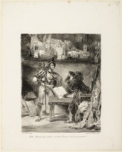 Mefistofeles ilmestyy Faustille tekijältä Eugène Delacroix