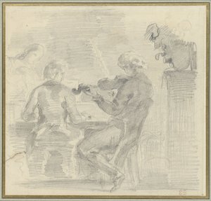 Musiikkia tekevä yritys tekijältä Eugène Delacroix
