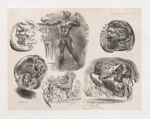 Kuuden antiikkikolikon arkki tekijältä Eugène Delacroix