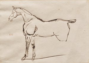 Hevosen tutkimus tekijältä Eugène Delacroix