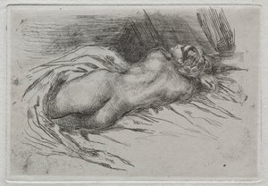 Tutkimus naisesta nähtynä takaapäin tekijältä Eugène Delacroix