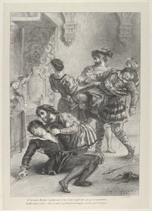 Hamletin kuolema, 1843, 1843. tekijältä Eugène Delacroix