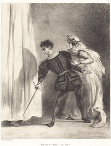 Poloniuksen murha (näytös III, kohtaus IV) tekijältä Eugène Delacroix
