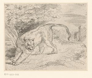 Tijger Tiikeri pysäkillä tekijältä Eugène Delacroix