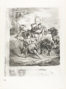 Goetzin miehet hyökkäävät Weislingenin kimppuun tekijältä Eugène Delacroix