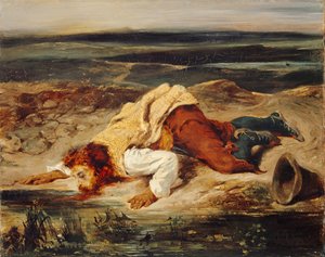 Haavoittunut Roomanpaimenkoira, noin 1825. tekijältä Eugène Delacroix