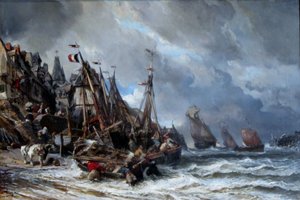 Kalastajien paluu tekijältä Eugene Isabey