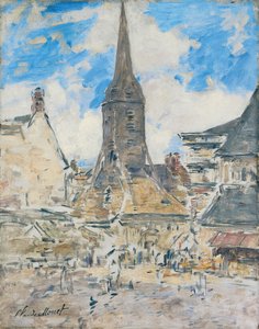 Kotava: "Biot ke Sainte-Catherine uja koe Honfleur (trutca ke Boudin)"
Ranska: Le Clocher de Sainte-Catherine, Honfleur. tekijältä Eugene Louis Boudin