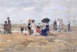 Trouville, Rantakohtaus tekijältä Eugene Louis Boudin