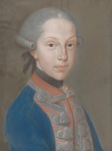 Nuoren miehen muotokuva univormussa tekijältä European 18th Century