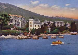 Opatija, nykyään Opatija Kroatiassa: huviloita satamasta katsottuna, Sanatorio Dr Horvat ja muita (kuva) tekijältä European Photographer
