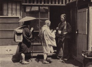 Kioto, pyhiinvaeltajat (s/w-kuva) tekijältä European Photographer