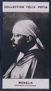 Menelick, Abessinian keisari (1844) (valkoinen kuva) tekijältä European Photographer