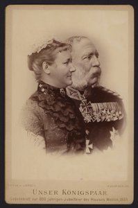 Muotokuva, Albert, Saksin kuningas, ja hänen vaimonsa, entinen Ruotsin prinsessa Carola (m/v kuva) tekijältä European Photographer