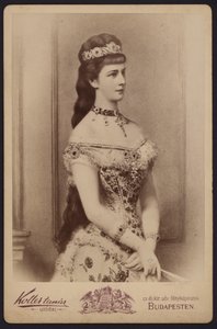 Muotokuva, Itävallan keisarinna Elisabet, tunnettu nimellä Sisi (s/w valokuva) tekijältä European Photographer