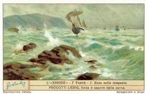 Aeneasin laivasto myrskyssä (chromolitho) tekijältä European School