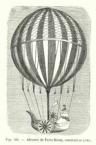 Testu-Brissyn aerostaatti, rakennettu vuonna 1785 (kaiverrus) tekijältä European School