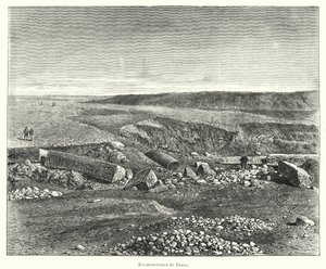 Muinaisen egyptiläisen Tanisin kaupungin (litho) arkeologiset kaivaukset tekijältä European School