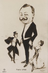 Franz Leharin sarjakuvamuotokuva (litografia) tekijältä European School