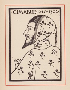 Cimabue, italialainen keskiaikainen taiteilija (litografia) tekijältä European School
