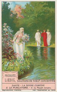 Dante, Jumalainen komedia, Liebig-kortti, 1900-luvun alku (kromo) tekijältä European School