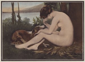 Kaiku, joka suree Narcissuksen hylkäämistä (väri litho) tekijältä European School