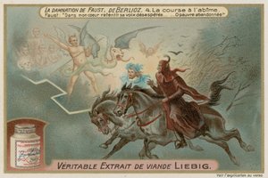 Faust ja Mefistofele ratsastavat demonien ohi tekijältä European School