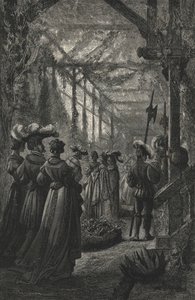Juhla kasvihuoneessa, 1400-luvun kaiverruksen jälkeen (kaiverrus) tekijältä European School