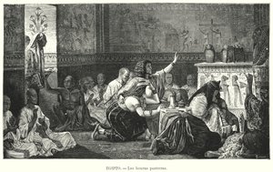 Hautajaiset muinaisessa Egyptissä (litho) tekijältä European School