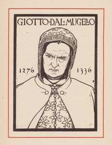 Giotto, italialainen keskiaikainen taiteilija (litografia) tekijältä European School