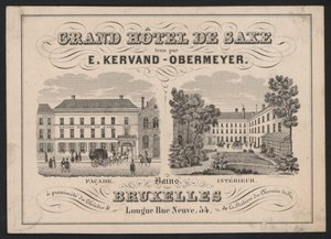 Grand Hotel De Saxe, E Kervand-Obermeyer, Bryssel tekijältä European School