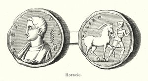 Horatius, roomalainen runoilija (litho) tekijältä European School