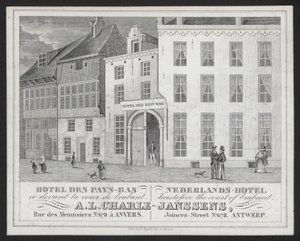 Hotel Des Pays Bas, Nederlands Hotel, A L Charle-Janssens, Antwerpen, Antwerpen (kaiverrus) tekijältä European School