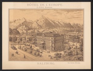 Hotel Trade Card (värillinen kaiverrus) tekijältä European School