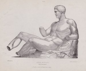 Kuva ihmisen ulkoisten muotojen anatomiasta: Elgin Marbles, The Theseus (litho) tekijältä European School