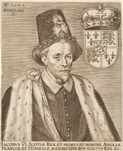 James VI Skotlannista ja James I Englannista, pub. 1603. tekijältä European School