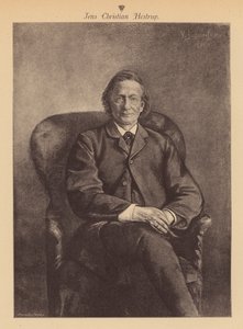 Jens Christian Hostrup, tanskalainen runoilija ja näytelmäkirjailija (kaiverrus). tekijältä European School