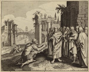 Jeesus Kristus parantaa virkamiehen pojan (Joh. 4) (kaiverrus) tekijältä European School