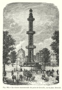 Grenellen kaivon monumentaalinen pylväs Place Breteuil -aukiolla (kaiverrus) tekijältä European School