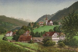 Luzernjärvi: Burglen (väri litho) tekijältä European School