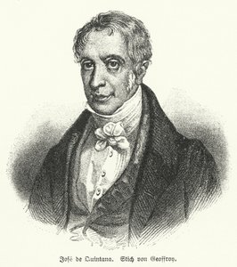 Manuel Jose Quintana, espanjalainen runoilija (litho) tekijältä European School