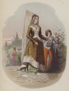 Maria Burgundia, tulevan Pyhän Rooman keisarin Maximilian I:n ensimmäinen vaimo (värillinen kaiverrus) tekijältä European School