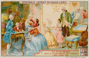 Mozart ja hänen sisarensa Marianne keisarinna Maria Teresan kanssa tekijältä European School