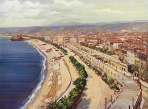 Nizza, Quai du Midi ja Vue Generale (värilitro). tekijältä European School