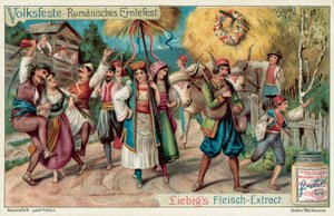 Helluntaijuhlat Romaniassa (chromolitho) tekijältä European School