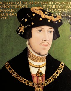 Unkarin Ludvig II:n, Unkarin, Böömin ja Kroatian kuninkaan muotokuva (öljy paneelissa) tekijältä European School